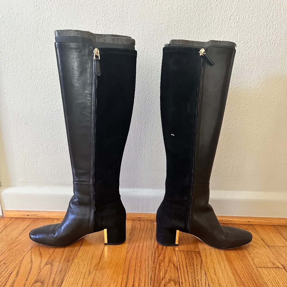 Black Tory Burch Knee High Heeled Boot (size 6)